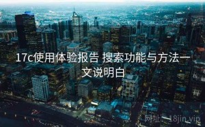 17c使用体验报告 搜索功能与方法一文说明白