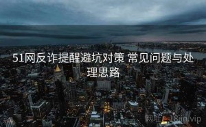 51网反诈提醒避坑对策 常见问题与处理思路