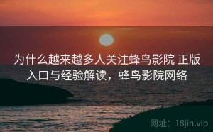 为什么越来越多人关注蜂鸟影院 正版入口与经验解读，蜂鸟影院网络