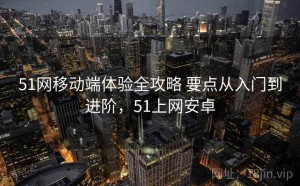 51网移动端体验全攻略 要点从入门到进阶，51上网安卓