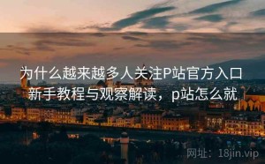 为什么越来越多人关注P站官方入口 新手教程与观察解读，p站怎么就