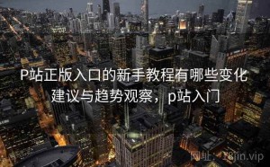 P站正版入口的新手教程有哪些变化 建议与趋势观察，p站入门