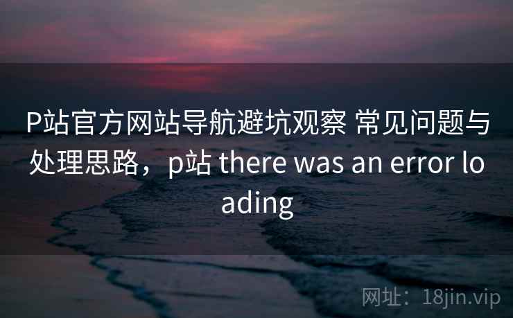 P站官方网站导航避坑观察 常见问题与处理思路，p站 there was an error loading