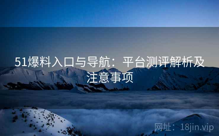 51爆料入口与导航：平台测评解析及注意事项
